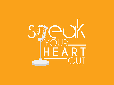 Speak Your Heart Out graphic illustration lettering visual word art word play