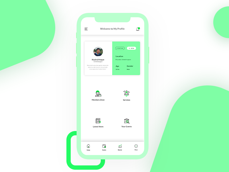 Profile Screen Exploration by Nazirul Hoque 🏆 on Dribbble