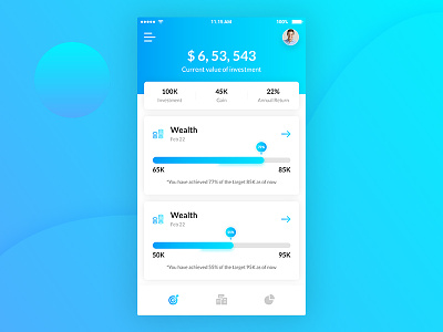Investment App Dashboard analytics app dashboard app design app ui bitcoin cryptocurrency payment ui designer ux designer wallet