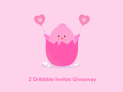Dribbble Invites awesome clean dribbble dribbble invitation giveaway illustration invitation invitation give away invite minimal pink shot