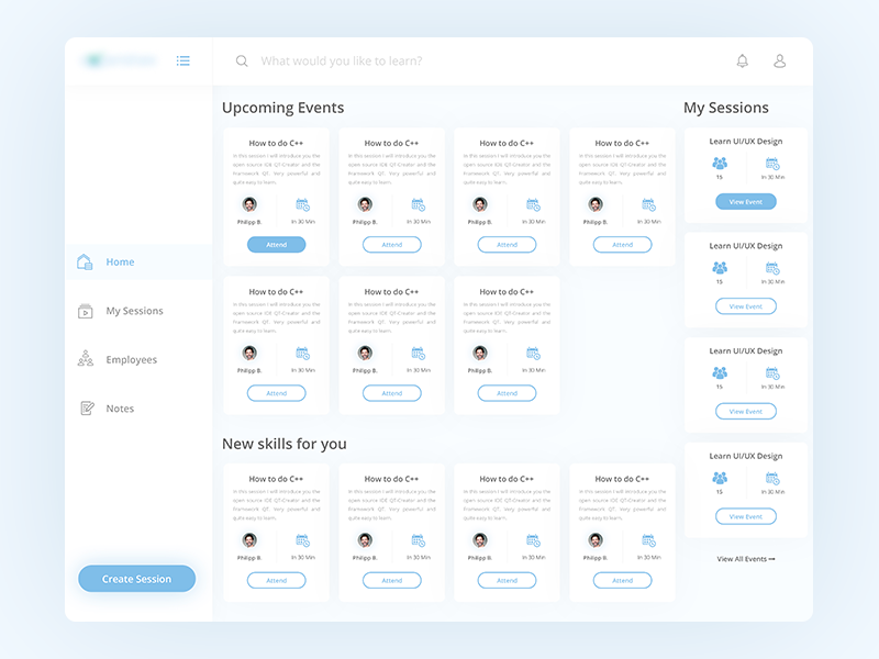 epic learning home dashboard