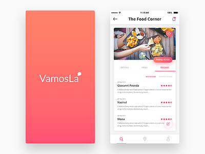 Vamosla Restaurant App