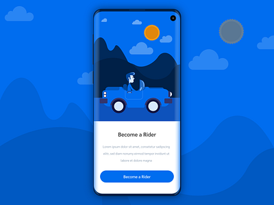 Become a Rider Screen - Trip App