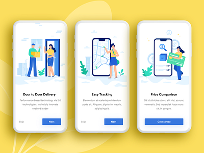 Courier App - Onboarding Screens