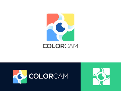 Colorcam Logo abstract camera color colorful creative digital film focus icon lens logo media modern photo photography studio symbol technology vector web