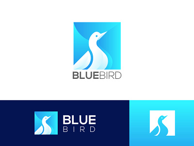 Blue Bird Logo abstract bird blue business concept corporate creative freedom graphic icon identity logo modern pigeon sign silhouette symbol template vector website