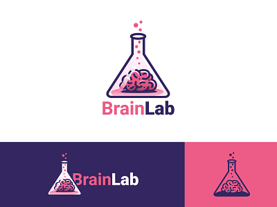 Brainlab Logo brain company concept creative design education graphic icon idea innovation lab laboratory logo mind science smart symbol technology think vector