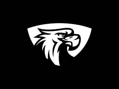 Eagle Logo branding eagle emblem esport falcon logo mascot shield silhouette simple sport symbol team vector wild