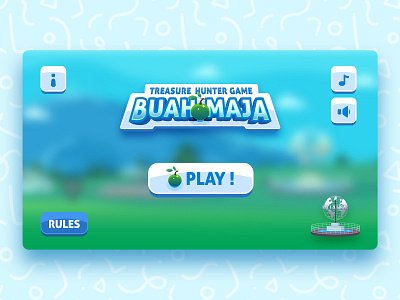 Buah Maja - Game Menu UI adventure game button design esport flat ui game game ui icon ui vector