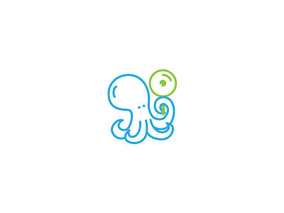 Octosearch Logo animal flat graphicriver line logo logo mascot octopus sea search engine seo simple vector