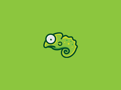 Chameleon Logo animal chameleon cute flat graphicriver green logo mascot mascot logo simple tree vector