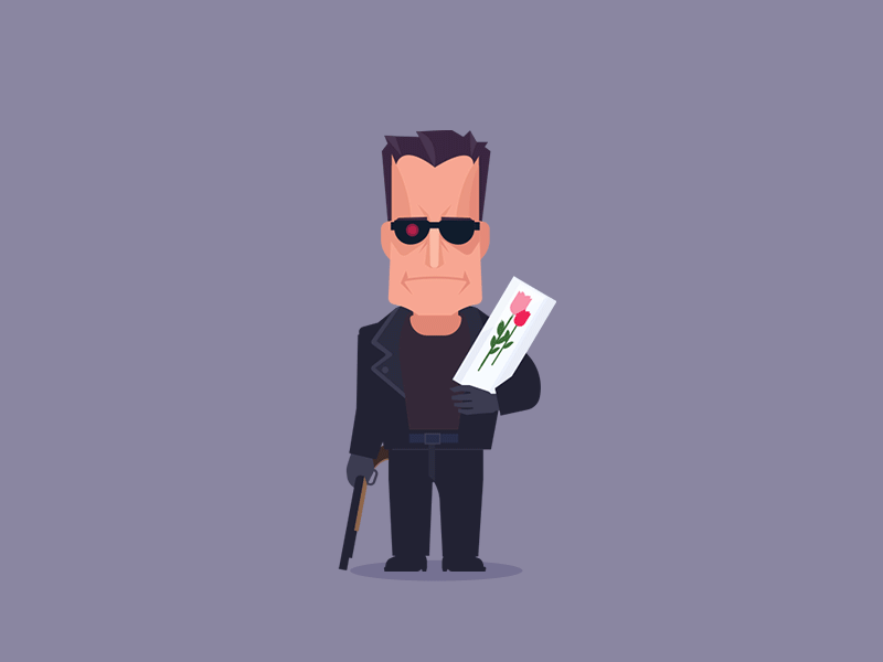 T-800 animation illustration