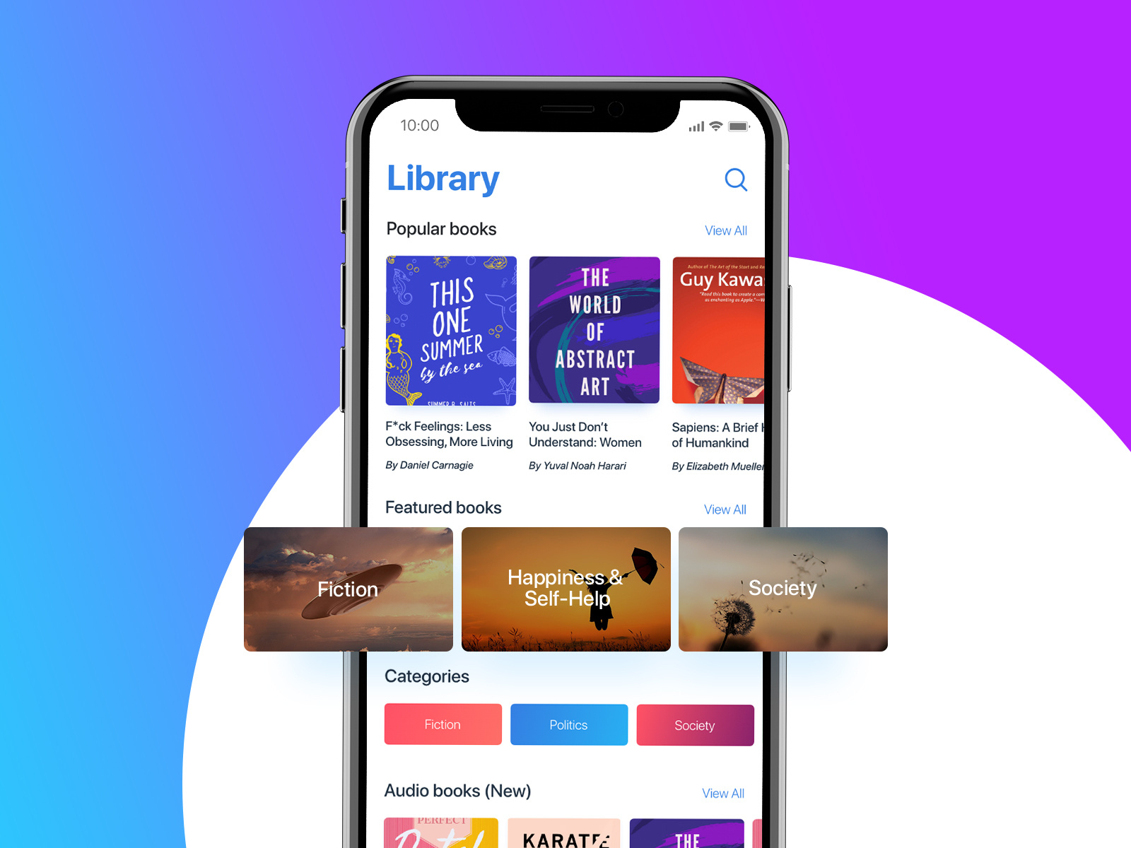 book mobile app design