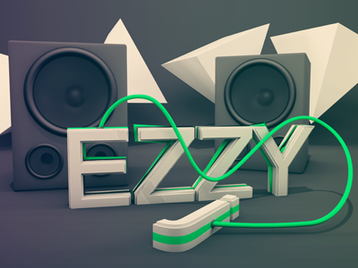 EZZY J 3d cg cinema 4d music photoshop sound speakers