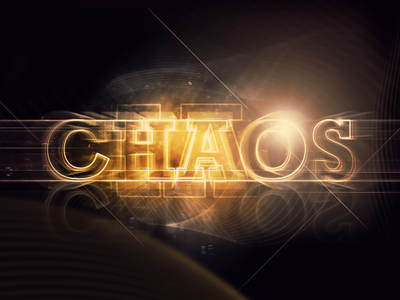 CHAOS chaos explosion photoshop scatter type typography