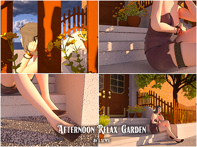 Afternoon, Relax, Garden 3d afternoon c4d design garden illustraion laimu poster relax 莱姆