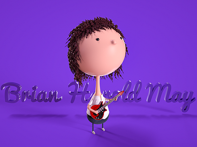 Brian Harold May | Cartoon character design 3d bohemian rhapsody brian harold may c4d design laimu 莱姆