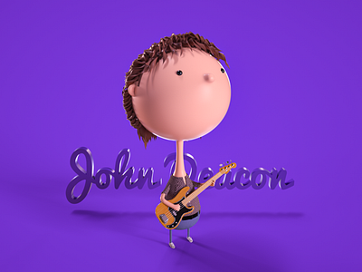 John Deacon | Cartoon character design 3d bohemian rhapsody c4d design john deacon laimu 莱姆