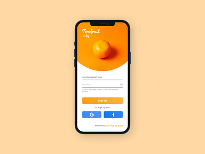 Daily UI #001 - Sign Up 001 app daily ui design mobile sign up ui ux