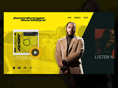 Post Malone Albums Concept design graphic design ui ux ux ui design web web deisgn web development