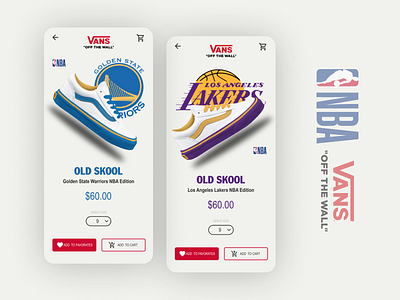 Vanz x NBA app concept