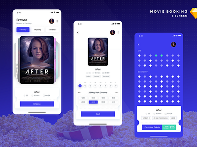 Cinemaly - Movie Booking Sketch Template