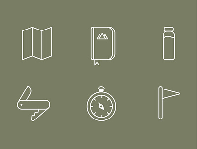 Hiking Icons branding icon set iconography icons