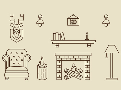 Home Sweet Home design icons illustration vector