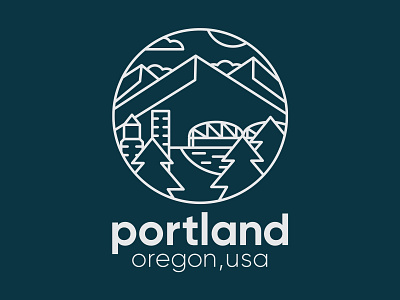 Portland Badge badge branding design icons illustration logo portland vector