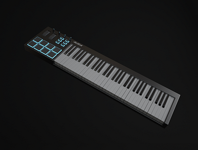 Keys 3d c4d design keyboard music vray vrayforc4d