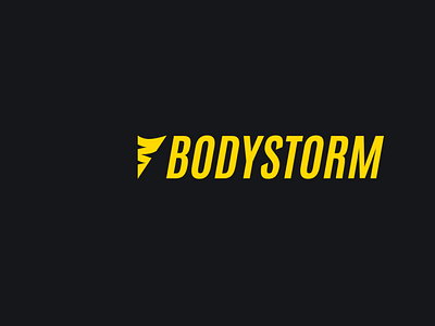 Bodystorm logo black branding design dynamic dynamic logo energy energy logo logo vector yellow