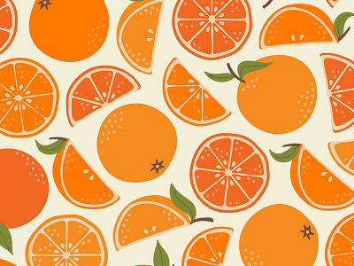 Oranges design fruit illustration illustrator orange pattern print surface pattern