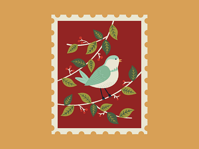 Four calling birds birds christmas design graphic graphicdesign illustration