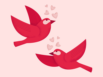 I hope you all had a lovely Valentines day! bird design graphic graphics illustration illustrator lovebirds print