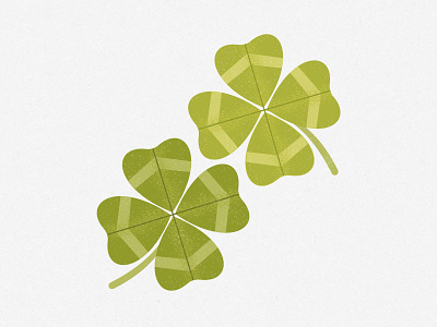 Four Leaf Clover design floral graphic graphics illustration illustrator leaf leaves pattern print st patricks surface pattern