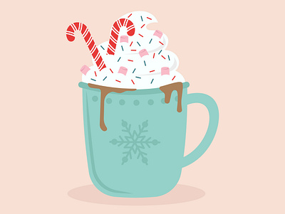Candy Canes candy candy cane christmas design graphic graphics hot chocolate illustration illustrator pattern print surface pattern