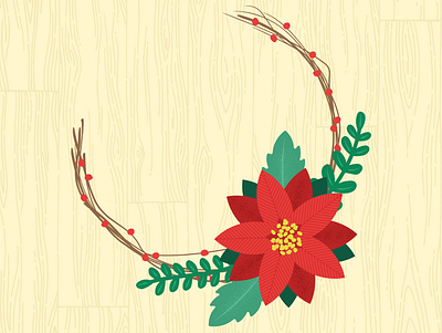 Poinsettia Flower design floral graphic graphics illustration illustrator leaves pattern print surface pattern