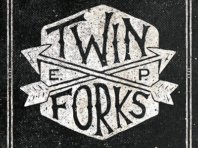 Twin Forks EP Artwork album artwork hand lettering music print twin forks