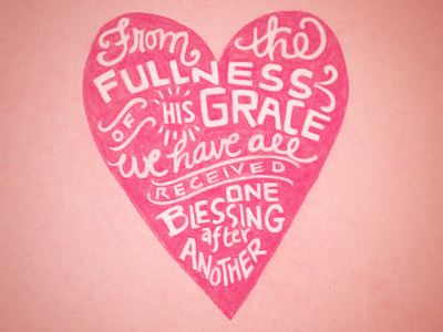 Heart bible verse hand lettering