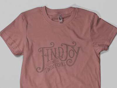 Twin Forks T-Shirt hand lettering t shirt twin forks