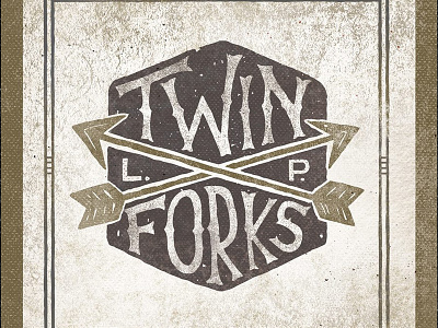 Twin Forks Full Length Artwork album artwork hand lettering print texture typography