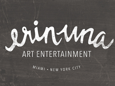Erin Una Logo design hand drawn lettering typography