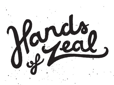 Hands of Zeal logo design hand lettering handdrawn logo typography