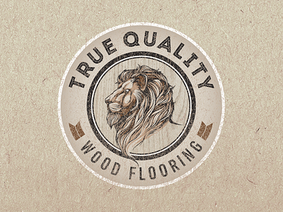 Wood Flooring Logo branding identity lion logo wood