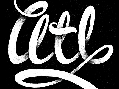 ATL atlanta hand lettering texture typography