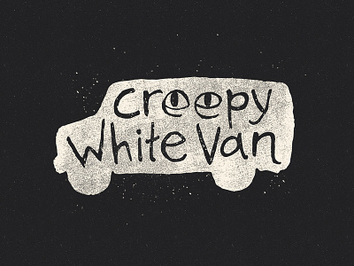 Creepy White Van Logo handlettering logo van