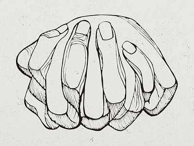 Clenched Hands album artwork drawing fingers hands illustration line drawing