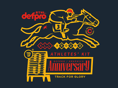 all-around athlete branding design font glory horse illustration logo mascot old type race speed type vintage