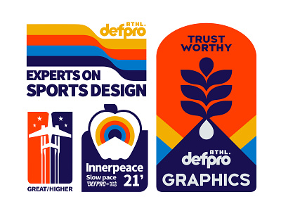 DEFPRO badges badges colorful design font labels old old type sign sportsdesign sunshine type vintage vintage badge vintage font vintage logo