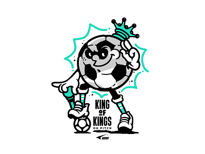 KINGofKINGS athletic field font football gear illustration king mascot pitch soccer sports vintage